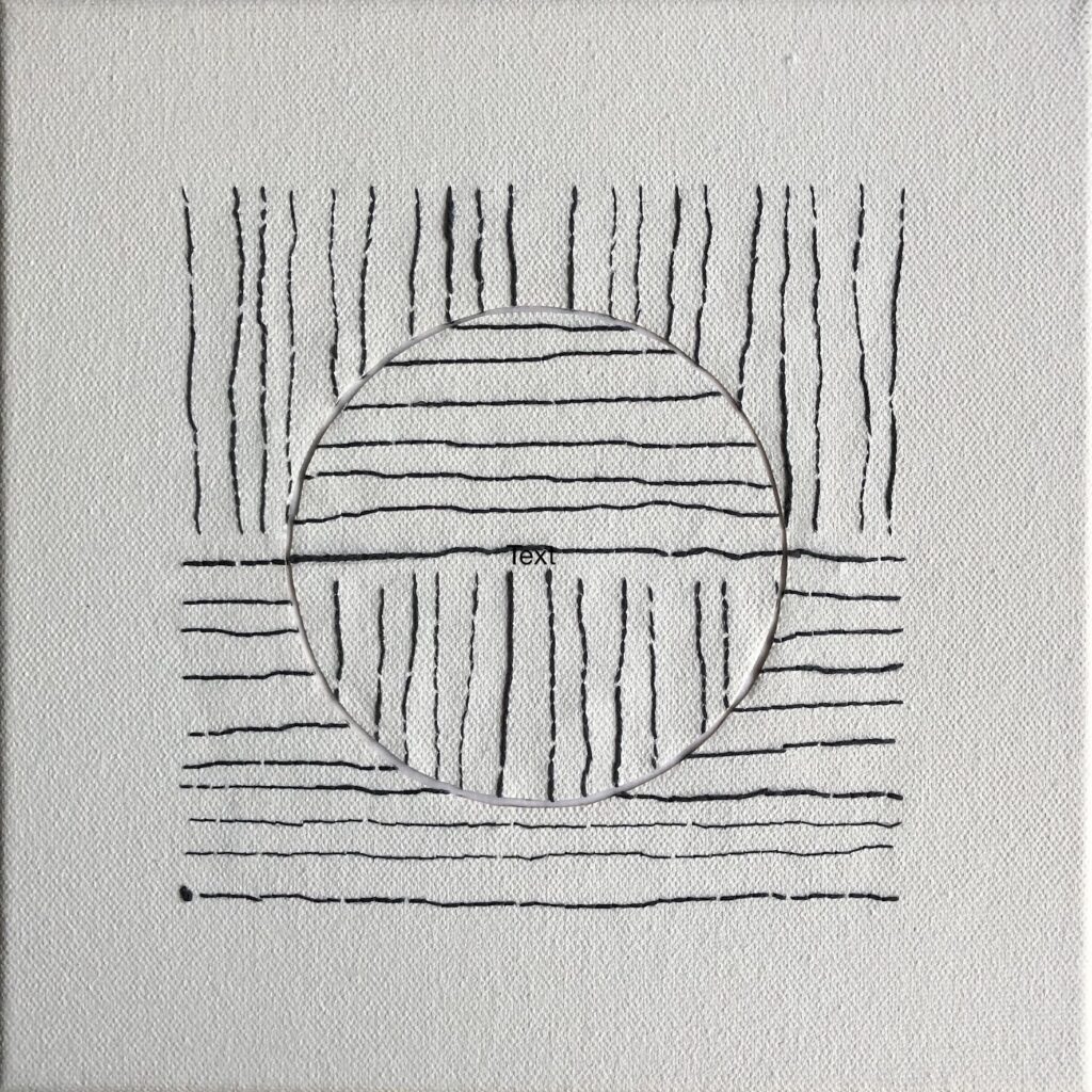 Textile work reflecting on living on the opposite side of the world
